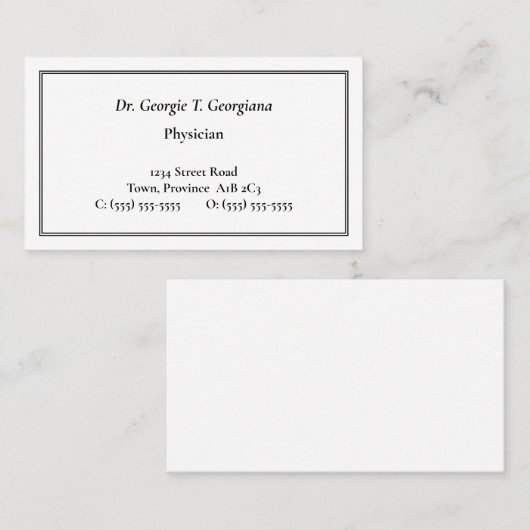 基本/名ミニマル刺 名刺 (正面/裏面)