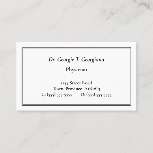 基本/名ミニマル刺 名刺 (正面)