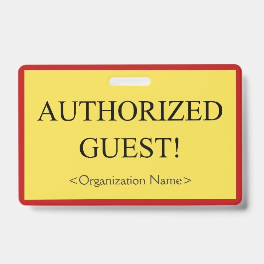 基本「認定ゲスト！」 バッジ (正面)