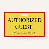 基本「認定ゲスト！」 バッジ (正面)