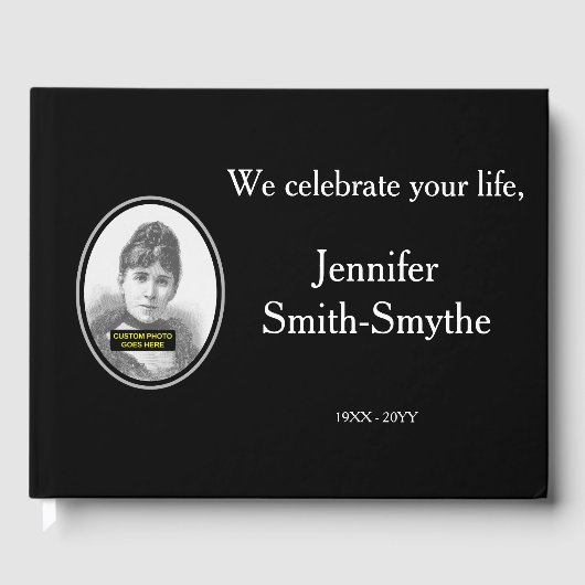 基本・質素の葬儀・メモリアル招待帳 ゲストブック (正面)