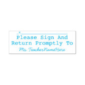 基本「速やかにサインして戻って下さい」 セルフインキングスタンプ (デザイン)