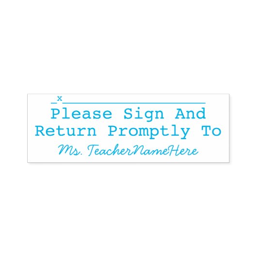 基本「速やかにサインして戻って下さい」 セルフインキングスタンプ (デザイン)