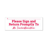 基本「速やかにサインして戻って下さい」 セルフインキングスタンプ (デザイン)