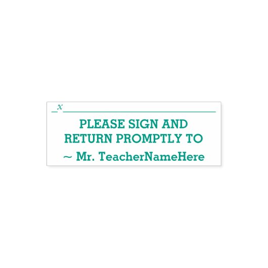 基本「速やかにサインして戻って下さい」 セルフインキングスタンプ (デザイン)