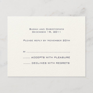 基本：: Night Blue :: Response Card 出欠カード