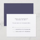 基本：: Night Blue :: Response Card 出欠カード (正面/裏面)