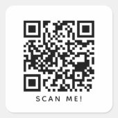 基本QRコードビジネスバー店 スクエアシール (正面)