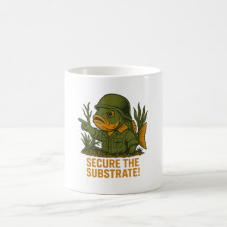 基板を固定する – Cichlidおもしろい軍隊魚 コーヒーマグカップ