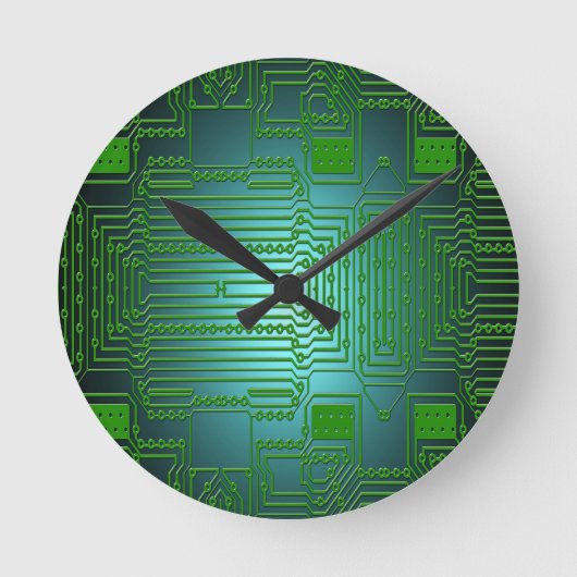 基板導体回路 ラウンド壁時計 (正面)
