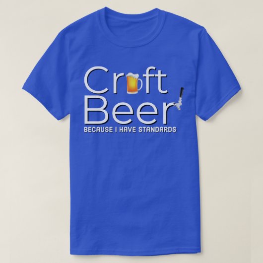 基準があるからクラフトビールを飲む Tシャツ (デザイン正面)