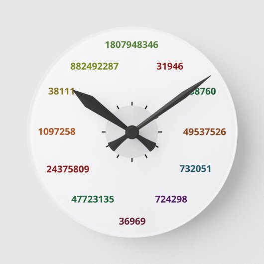 基盤36の数学の時計 ラウンド壁時計 (正面)