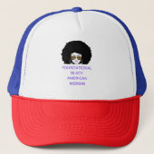 基礎となる黒アメリカ人女性アフロ眼鏡 キャップ (正面)