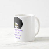 基礎となる黒人の女性アフロ コーヒーマグカップ (正面右)