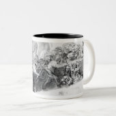 基礎のための穴を掘ること ツートーンマグカップ (正面右)