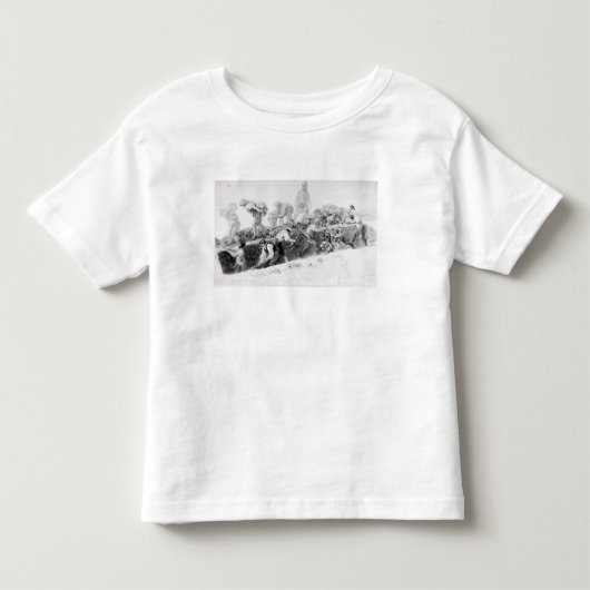 基礎のための穴を掘ること トドラーTシャツ (正面)