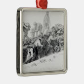 基礎のための穴を掘ること メタルオーナメント (右)