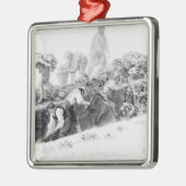 基礎のための穴を掘ること メタルオーナメント (左)