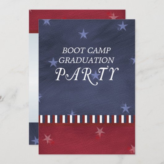 基礎訓練キャンプの卒業のパーティの招待状 招待状 (正面/裏面)