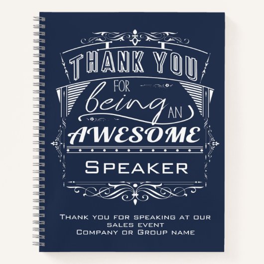 基調講演者お礼 ノートブック (正面)