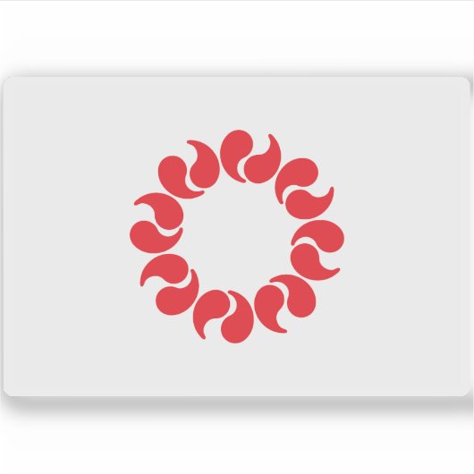 埼玉県国旗 シール (正面)