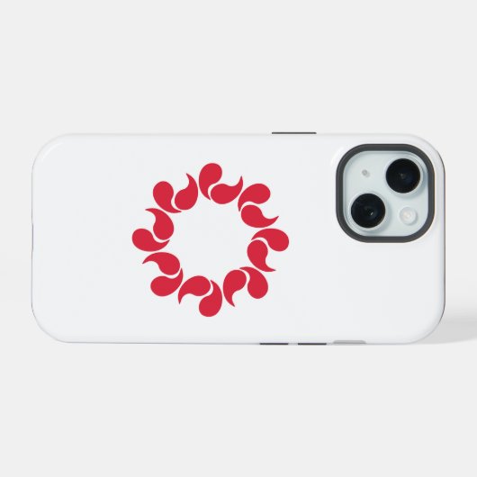 埼玉県国旗 iPhone 15ケース (裏面横)