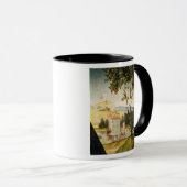 堀および2羽の白鳥の城と美化して下さい マグカップ (正面右)