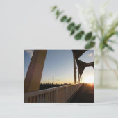 堀切日南橋の日没:東京 ポストカード (スタンド正面)