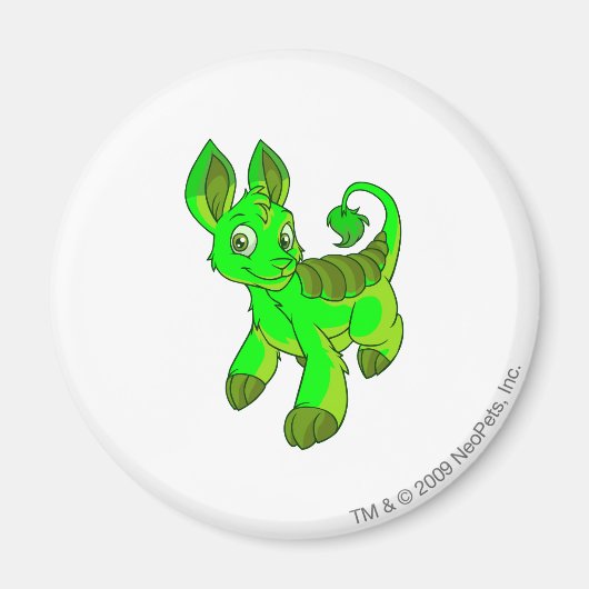 堀白熱［赤熱］光を放つ マグネット (正面)