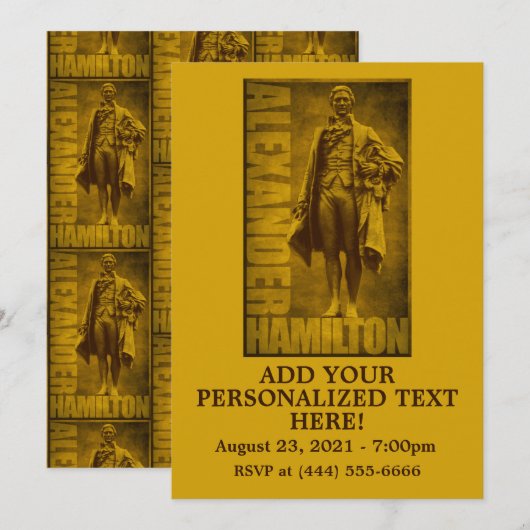 堂々たるアレクサンダー・ハミルトン 招待状 (正面/裏面)