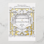 堂々たる金ゴールドモチーフアトリエ結婚ズ 箔招待状 (正面)