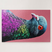 堂々たる鳩の優雅さ 生動するリアルな鳥の肖像 ジグソーパズル (横)