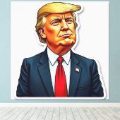 堂々としたトランプ キャンバスプリント (インサイチュ (ウッドフロア))