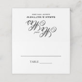 堂々とした脚本のタイポグラフィミセス結婚ズ プレイスカード (外部開封)