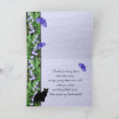 堂々とした黒猫と野草のサンキューカード サンキューカード (内部)