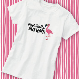 堂々と不器用なフラミンゴTシャツ Tシャツ