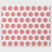 堅いはっか菓子のクリスマスの包装紙 ラッピングペーパー (フラット)