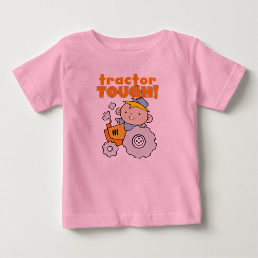 堅いトラクター ベビーTシャツ (正面)