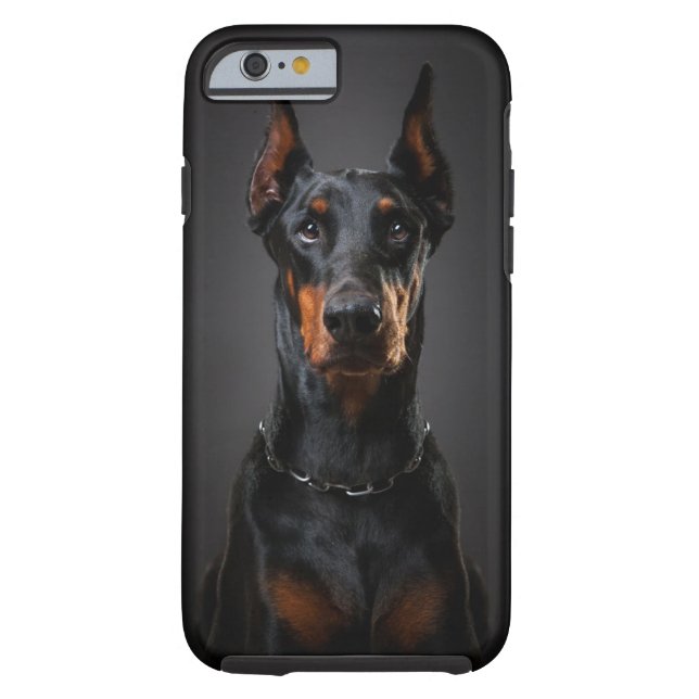 堅いドーベルマン犬のiPhone 6/6s Case-Mate iPhoneケース (裏面)
