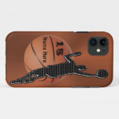 堅いバスケットボールのiPhone 6Sの場合名前および数 Case-Mate iPhoneケース (裏面(横))