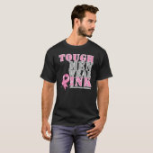 堅いメンズウェアのピンク Tシャツ (正面フル)