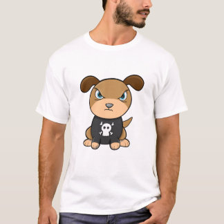堅い小犬のTシャツ Tシャツ