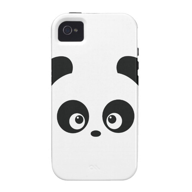 堅い愛Panda®のiPhone 4の穹窖 Case-Mate iPhoneケース (裏面)