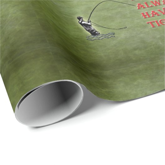 堅い行|のwaders |のはえの魚釣りの休日の願い ラッピングペーパー (ロールコーナー)