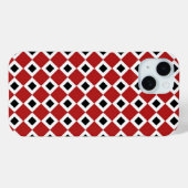 堅い赤く、白い、黒ダイヤパターンiPhone 6 Case-Mate iPhoneケース (裏面 (横))