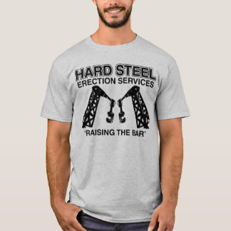 堅い鋼鉄建設サービス Tシャツ