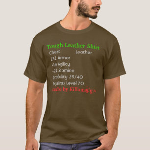 堅い革ワイシャツ(革装甲) - Statsの… Tシャツ