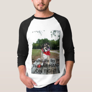 堅の尾およびこつによるグラブの生命! Tシャツ