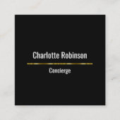 堅実なビジネスまたは個人コンシェルジュ スクエア名刺 (正面)