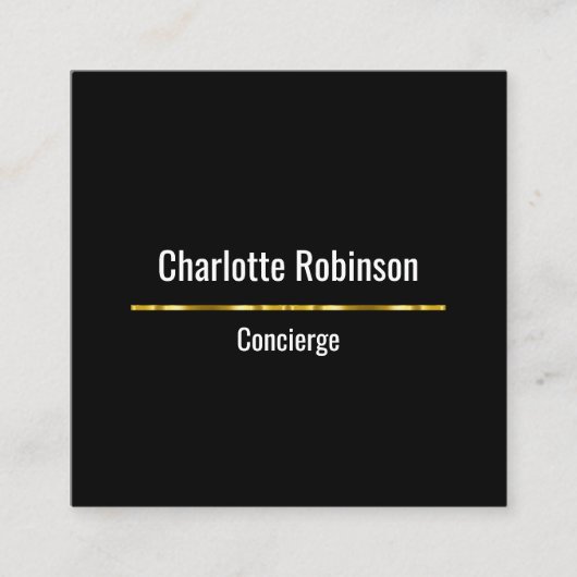 堅実なビジネスまたは個人コンシェルジュ スクエア名刺 (正面)